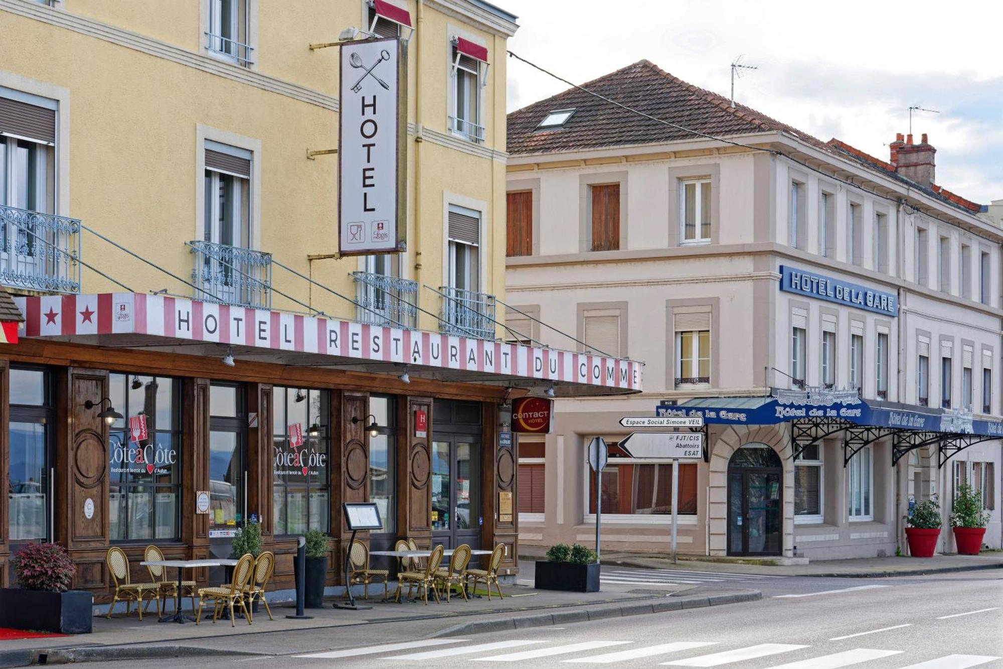 Hotel Le Terminus Et Son Restaurant Cote A Cote Autun Exterior photo